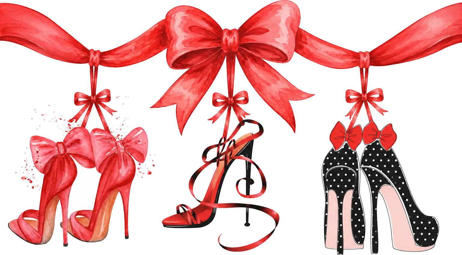 Red bows and high heels divider